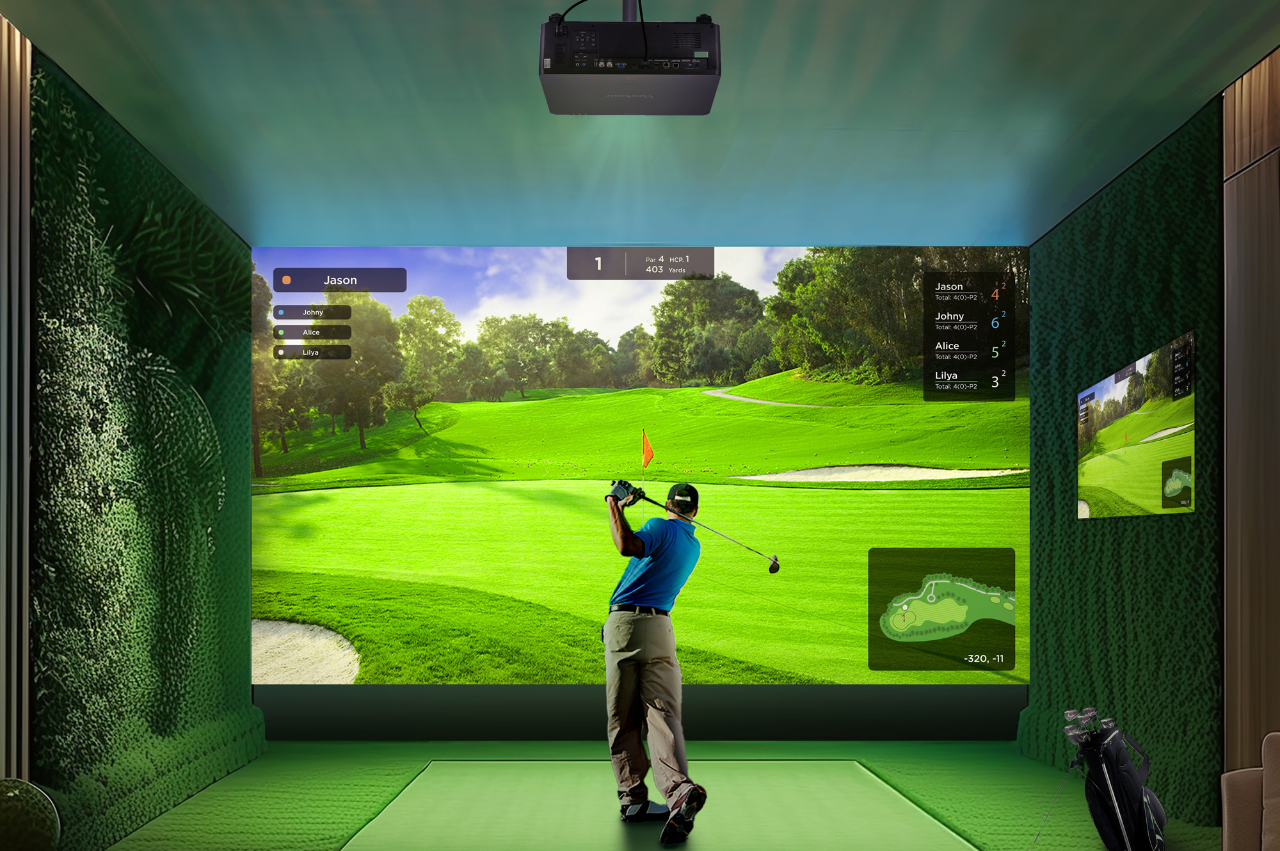Golf mô phỏng không còn chỉ là giải pháp mùa mưa – mà là xu hướng phát triển bền vững của ngành golf hiện đại. (Nguồn ảnh: Trang tin ViewSonic)