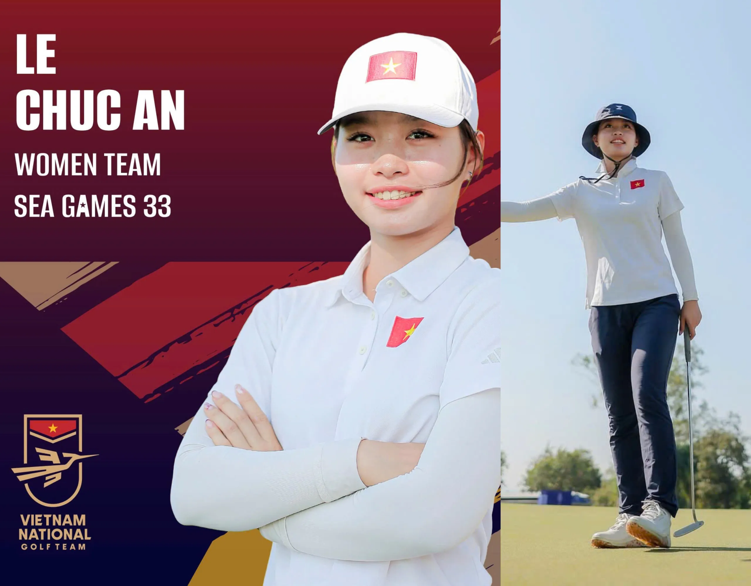 Lê Chúc An trở thành nữ golfer Việt Nam đầu tiên giành huy chương cá nhân SEA Games, mở ra cột mốc phát triển mới cho golf nữ. (Nguồn ảnh: Trang tin Hiệp Hội Golf Việt Nam)