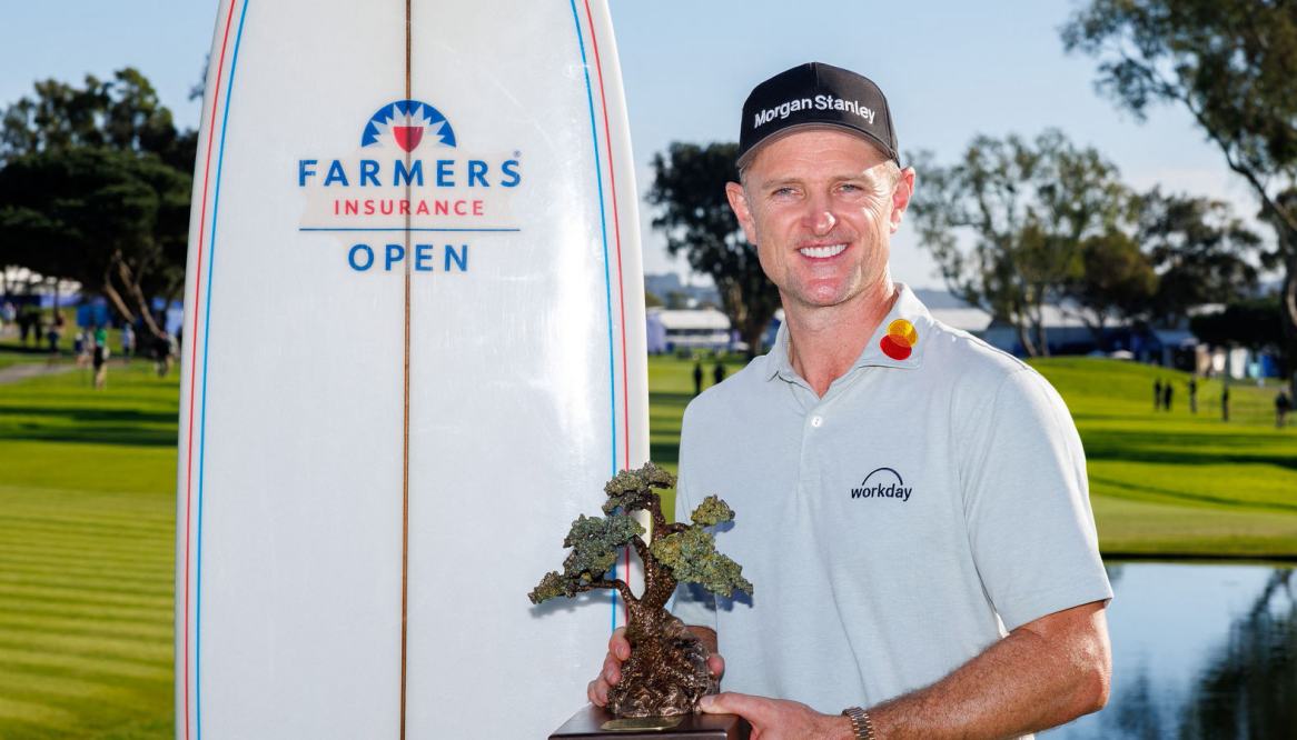 Justin Rose thống trị Farmers Insurance Open theo cách wire-to-wire, dẫn đầu suốt bốn vòng và tái lập cột mốc lịch sử sau 71 năm. (Nguồn ảnh: Trang tin Golf Edit)
