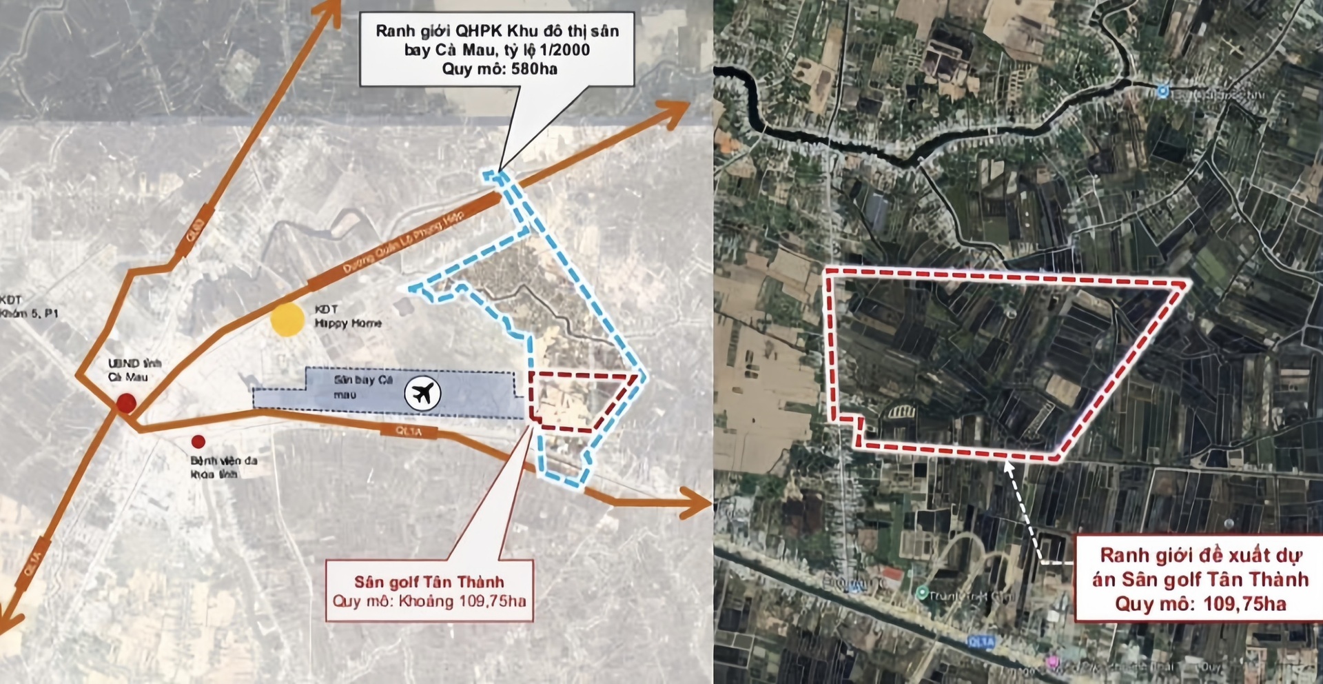 Mô hình golf kèm sân bay tại Cà Mau Tân Thành tạo lợi thế tiếp cận nhanh, trở thành thử nghiệm chiến lược cho phát triển golf vùng sâu. (Nguồn ảnh: Trang tin Vietnam Golf Magazine)