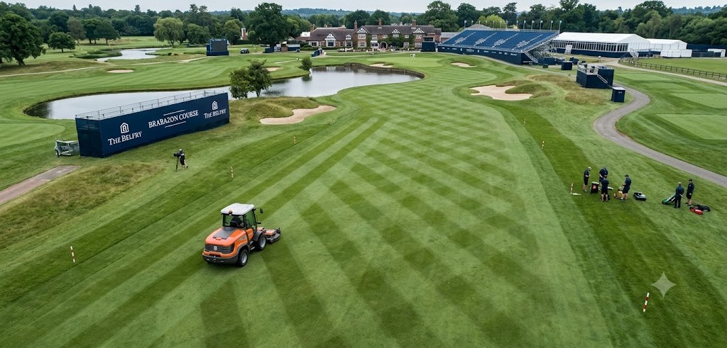 The Belfry Dùng Robot Cắt Fairway Tại British Masters 2026: Bài Học Ngân Sách Cho Sân Golf Việt Nam
